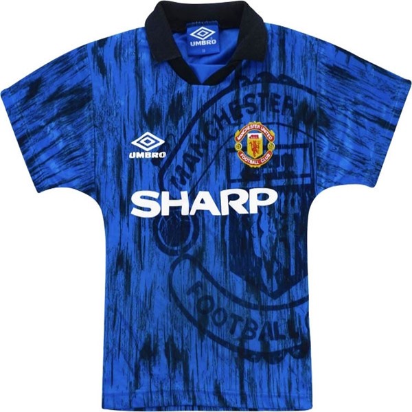 Camiseta Manchester United Replica Segunda Ropa Retro 1992/93 Azul Marino